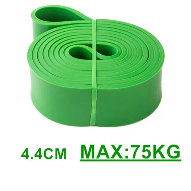 Green NNEOBA tough latex resistance band for strength training, pull-ups, and full body home workouts — view 2