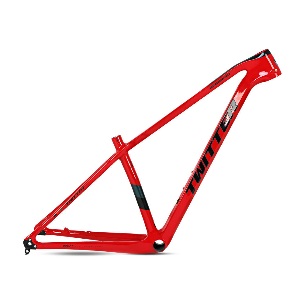 TWITTER WARRIOR Pro Carbon MTB Frame – T900 Mix, 29"/27.5", XC Racing, Gloss+UV Decals-4