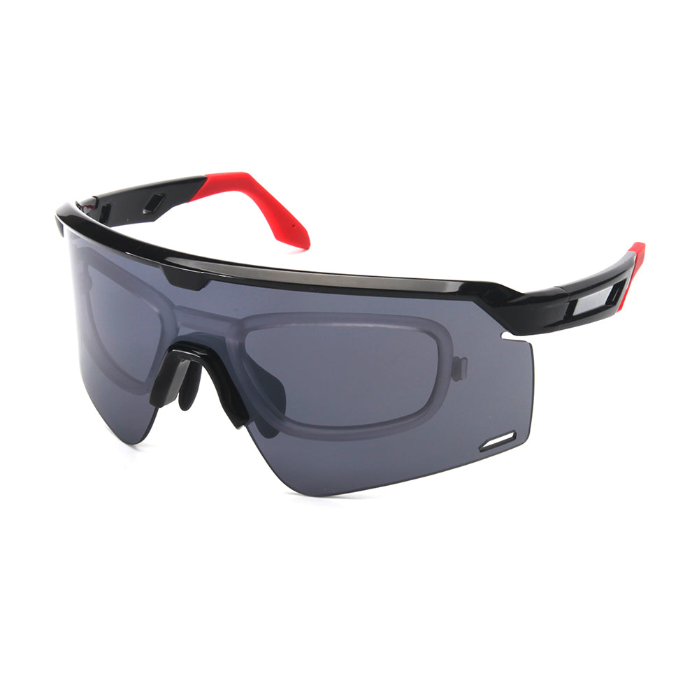 UV400 sports sunglasses with lightweight TR90 frame and impact resistant PC lenses for outdoor activities — view 2
