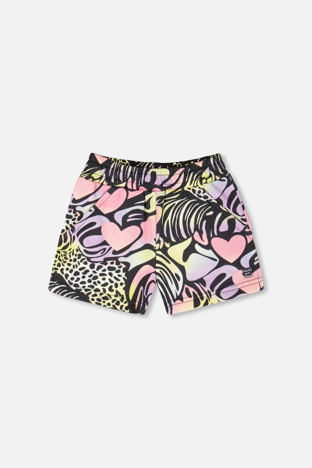 French Terry Shorts Black Multicolor-0