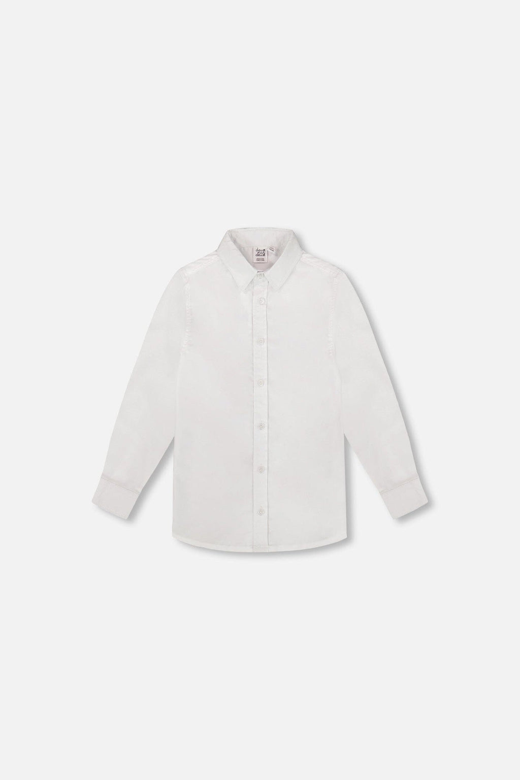 Button Down Long Sleeve Shirt White-0