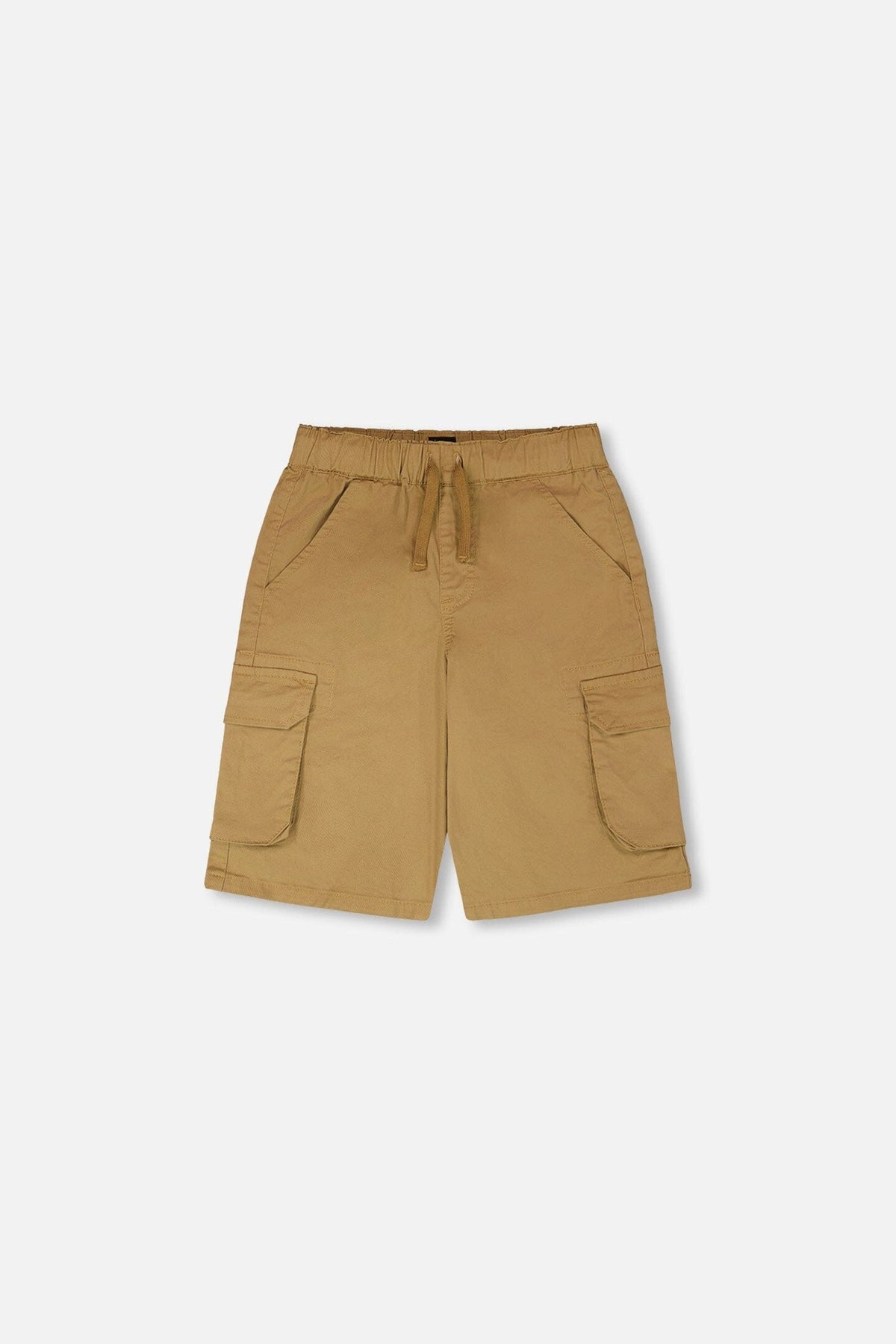 Stretch Twill Bermuda With Cargo Pockets Beige-0
