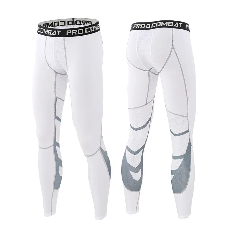 Men's multi-sport compression leggings featuring a breathable stretch fabric and secure elastic waistband for workouts — view 2