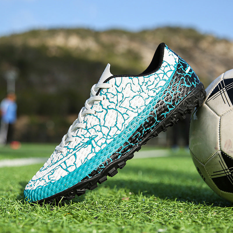 Turf football boots with durable PU upper and rubber outsole for indoor and outdoor soccer — view 2