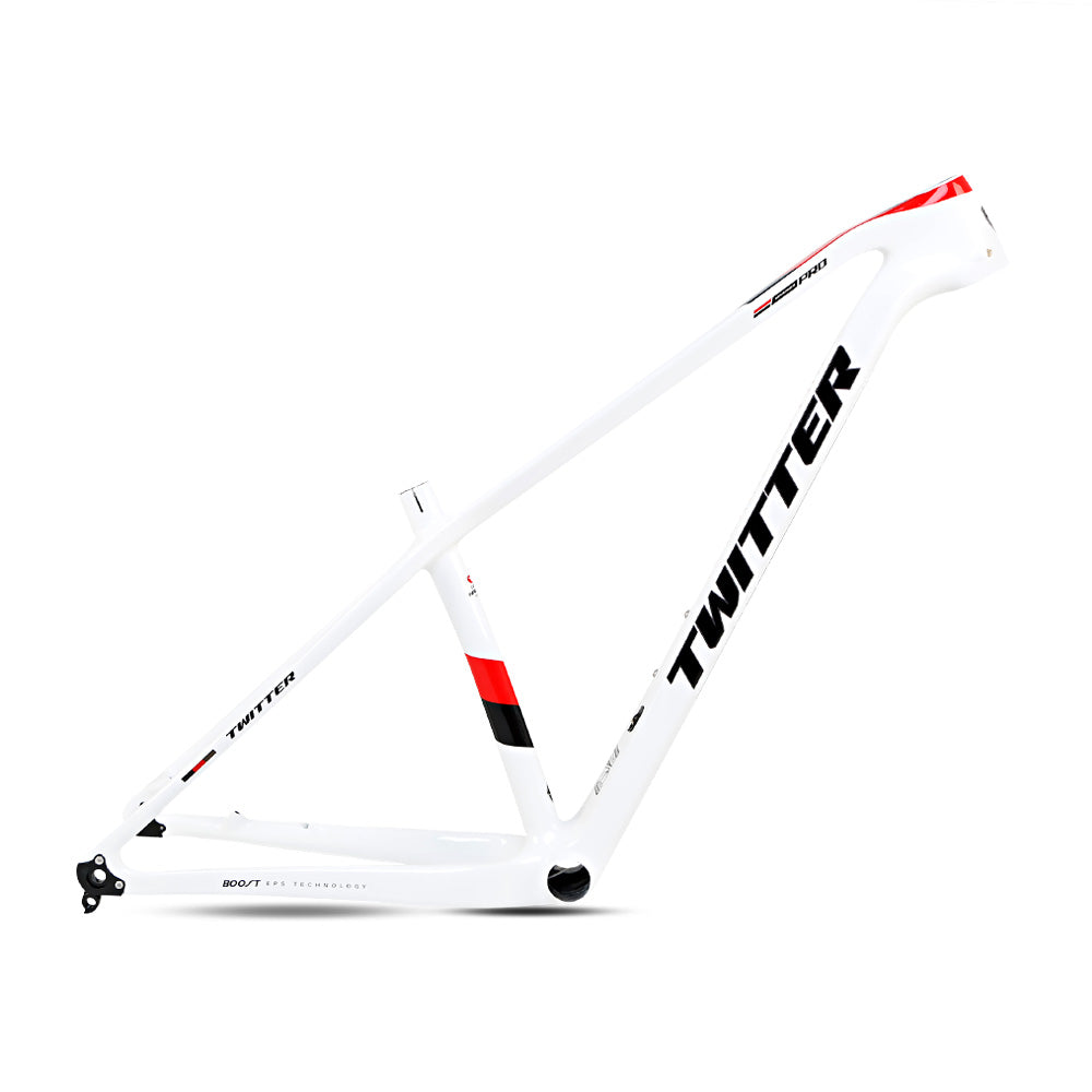 TWITTER WARRIOR Pro Carbon MTB Frame – T900 Mix, 29"/27.5", XC Racing, Gloss+UV Decals-10