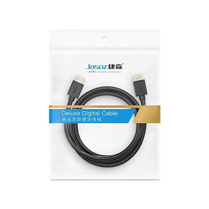 Black high-speed 4K HDMI cable with gold-plated male connectors for TV and gaming monitors — view 2