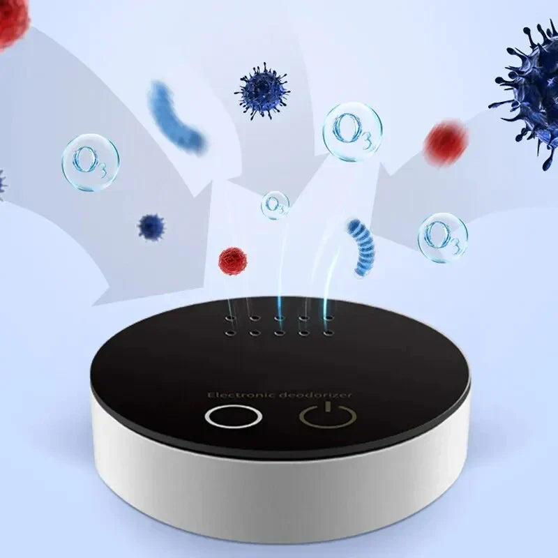 Compact portable intelligent ozone air purifier with touch controls for small space deodorizing — view 5