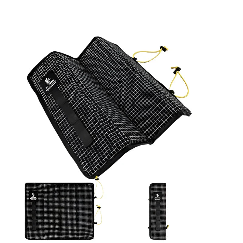 Portable waterproof camping mat unfolded and folded lightweight durable fiber ground pad for hiking