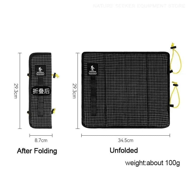 Portable waterproof camping mat unfolded and folded lightweight durable fiber ground pad for hiking — view 4