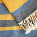 Samara Striped Blue & Yellow Turkish Towel-5