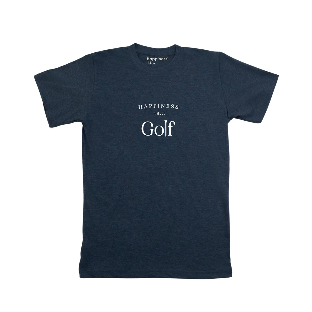 Men's Golf T-Shirt, Heather Navy-0