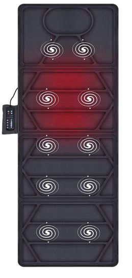 Luxury full body massage mat with heat therapy unrolled on a comfortable bed or sofa — view 5