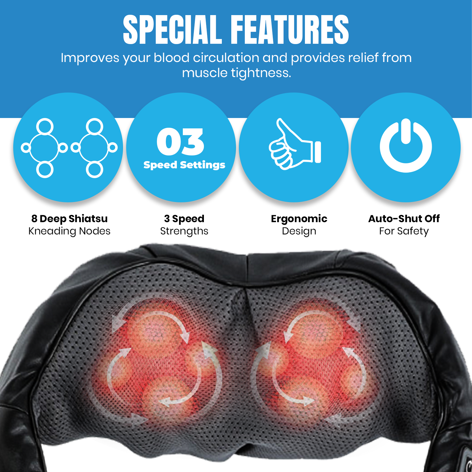 Pursonic ultimate recovery bundle with black 3D shiatsu back massager and heated vibrating foot spa — view 5
