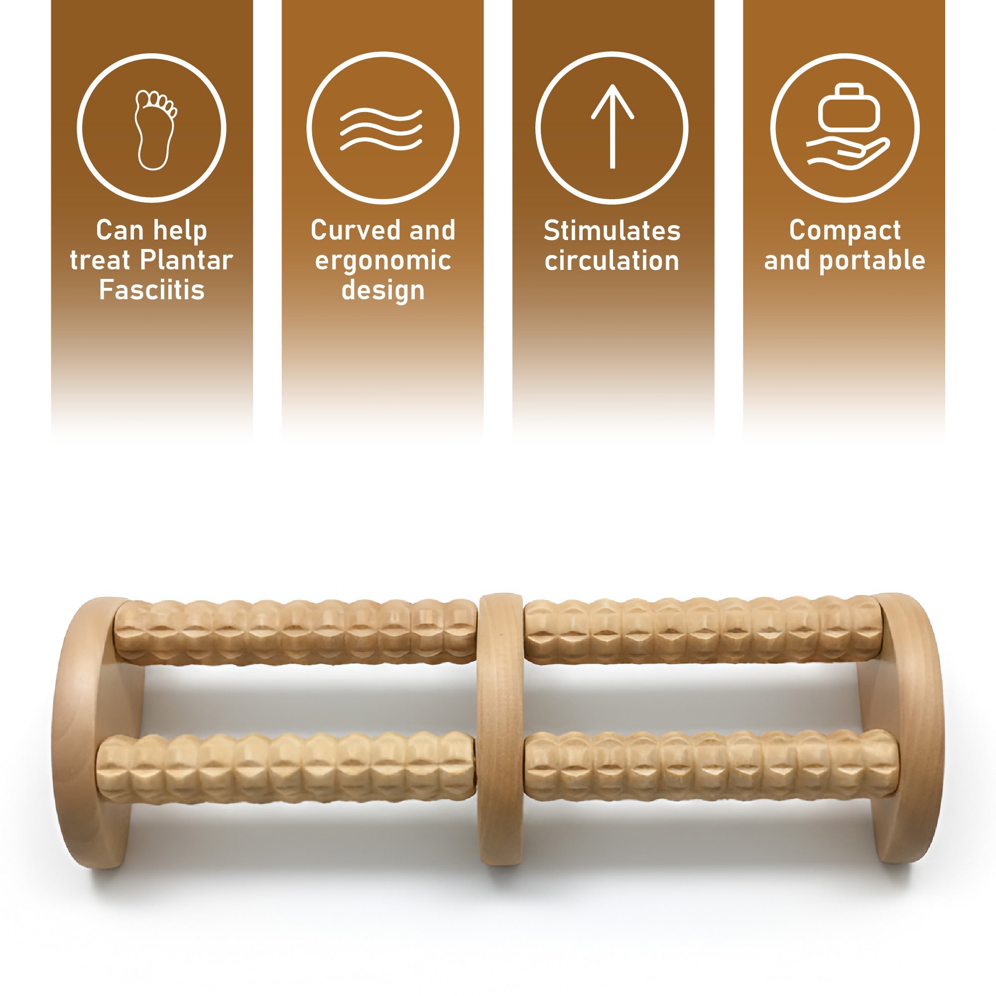 Home spa relaxation trio featuring wooden foot massager, collapsible footbath, and portable handheld massager. — view 5