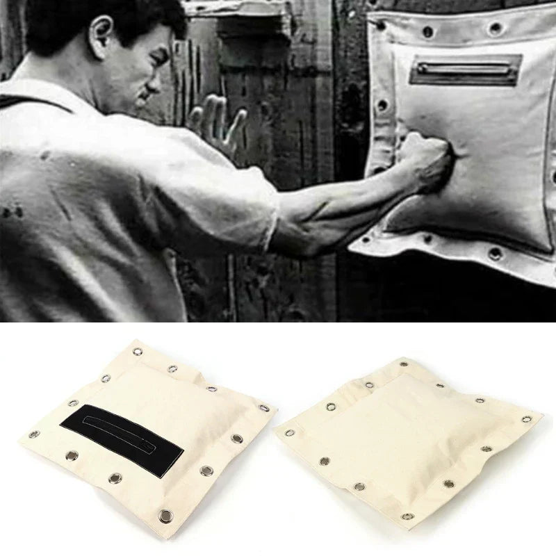 Wall-mounted boxing punching pad made of durable fabric measuring 40x40 cm for martial arts training — view 3