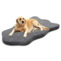 Gray orthopedic memory foam dog bed for large dogs with soft textured sleep surface