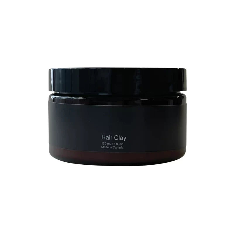 Matte finish medium hold hair clay for men in a jar with natural styling oils — view 4