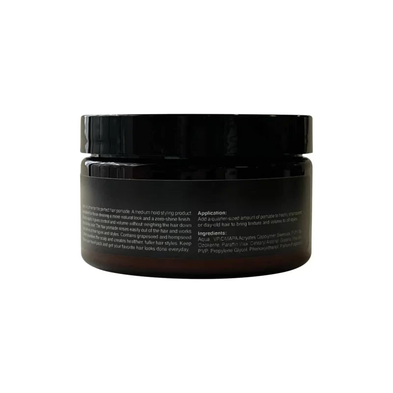 Matte finish medium hold hair clay for men in a jar with natural styling oils — view 5