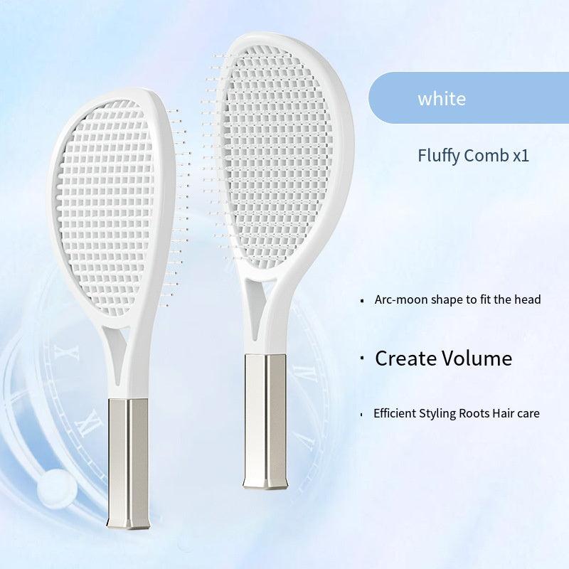 Large curved vented hairbrush detangling comb for fast styling and scalp massage. — view 4
