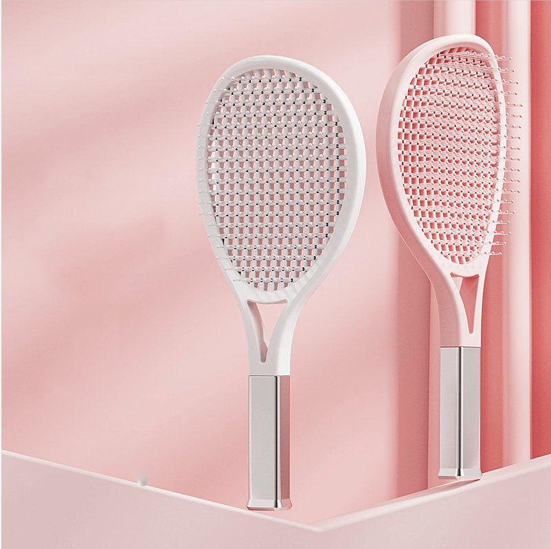 Large curved vented hairbrush detangling comb for fast styling and scalp massage. — view 3