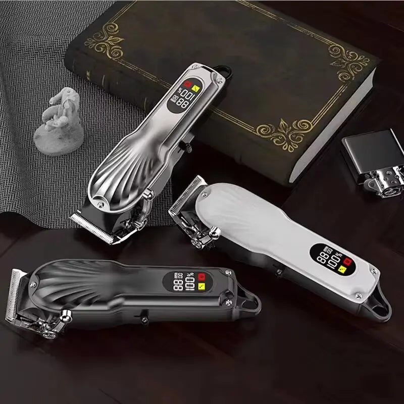 Cordless black hair and beard trimmer grooming tool for men with precision blades — view 3