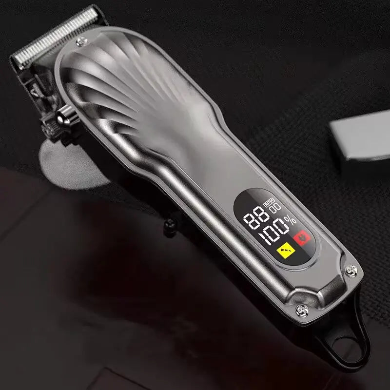 Cordless black hair and beard trimmer grooming tool for men with precision blades — view 4