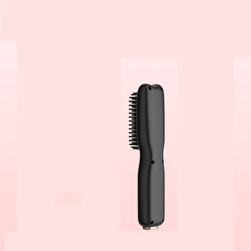 Rechargeable cordless hair straightener brush with LCD display and heat insulated comb teeth — view 4