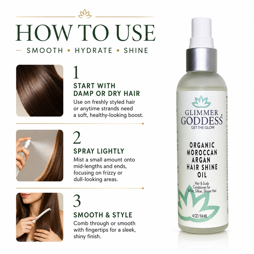 Organic Hair Shine Spray – Frizz Control & Hydrating-3