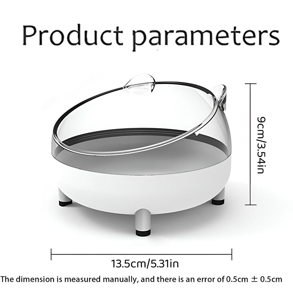 Small animal anti-tip hamster food bowl with curved rim and non-slip base in green or white — view 3