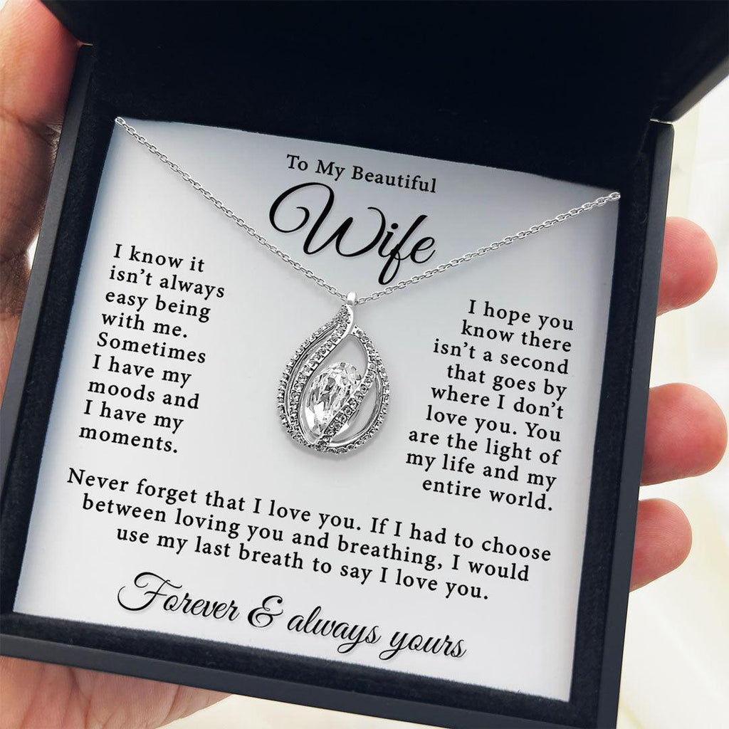 TRYNDI™ To My Beautiful Wife Birdcage Necklace With Authentic Swarovski Crystals-2