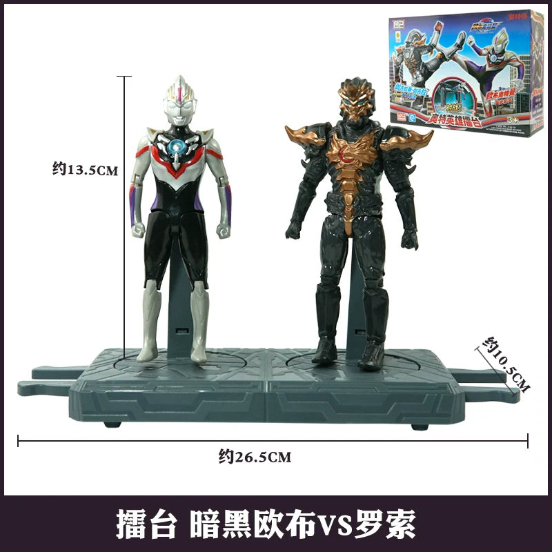 Hand-made movable Ultraman action figure with articulated joints standing in a dynamic superhero pose. — view 4