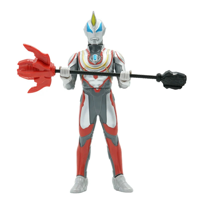 Hand-made movable Ultraman action figure with articulated joints standing in a dynamic superhero pose. — view 5