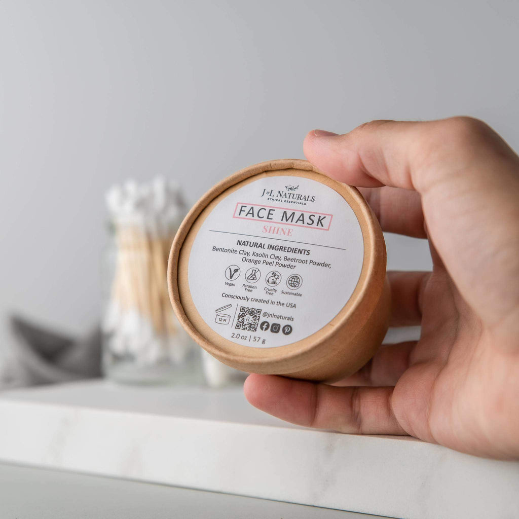 Natural clay face mask in zero-waste eco-friendly packaging with botanical ingredients for skincare routines — view 2