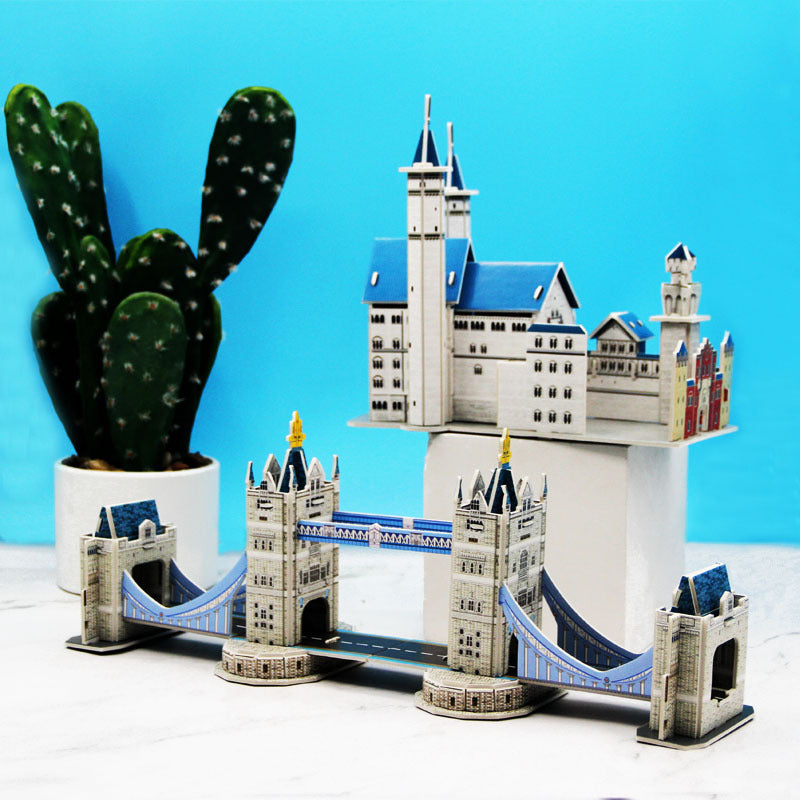 Handcrafted 3D puzzle educational toy made of premium paper pieces for cognitive child development — view 3