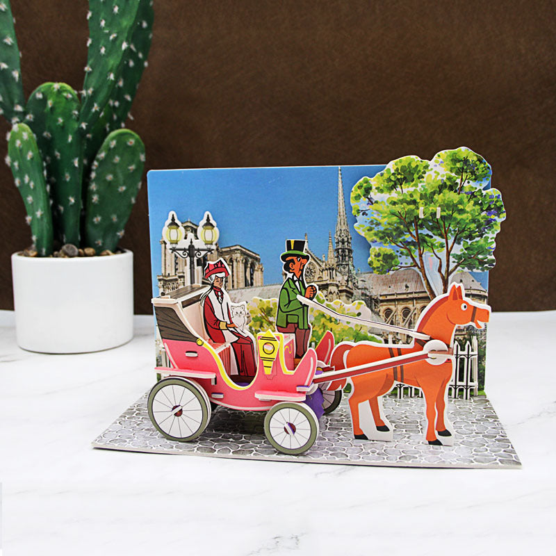 Handcrafted 3D puzzle educational toy made of premium paper pieces for cognitive child development — view 4