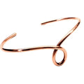 Handmade Sculpted Copper Teardrop Bangle-0