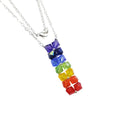 Handmade True Rainbow Crystal Rock Candy Necklace-5