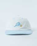 Vintage corduroy Pickleball Champ hat featuring custom front embroidery and an adjustable back strap
