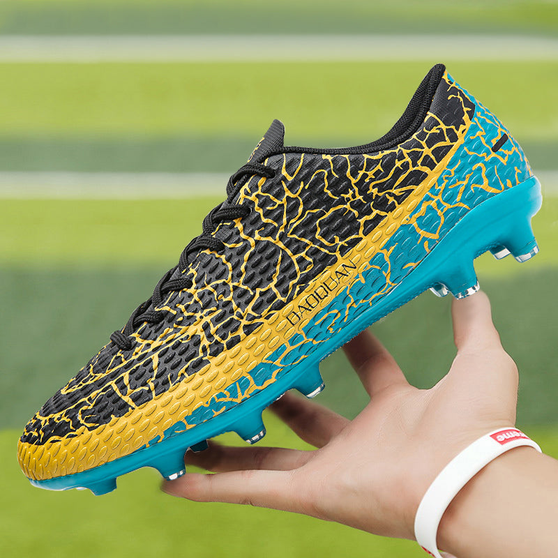 Turf football boots with durable PU upper and rubber outsole for indoor and outdoor soccer — view 5