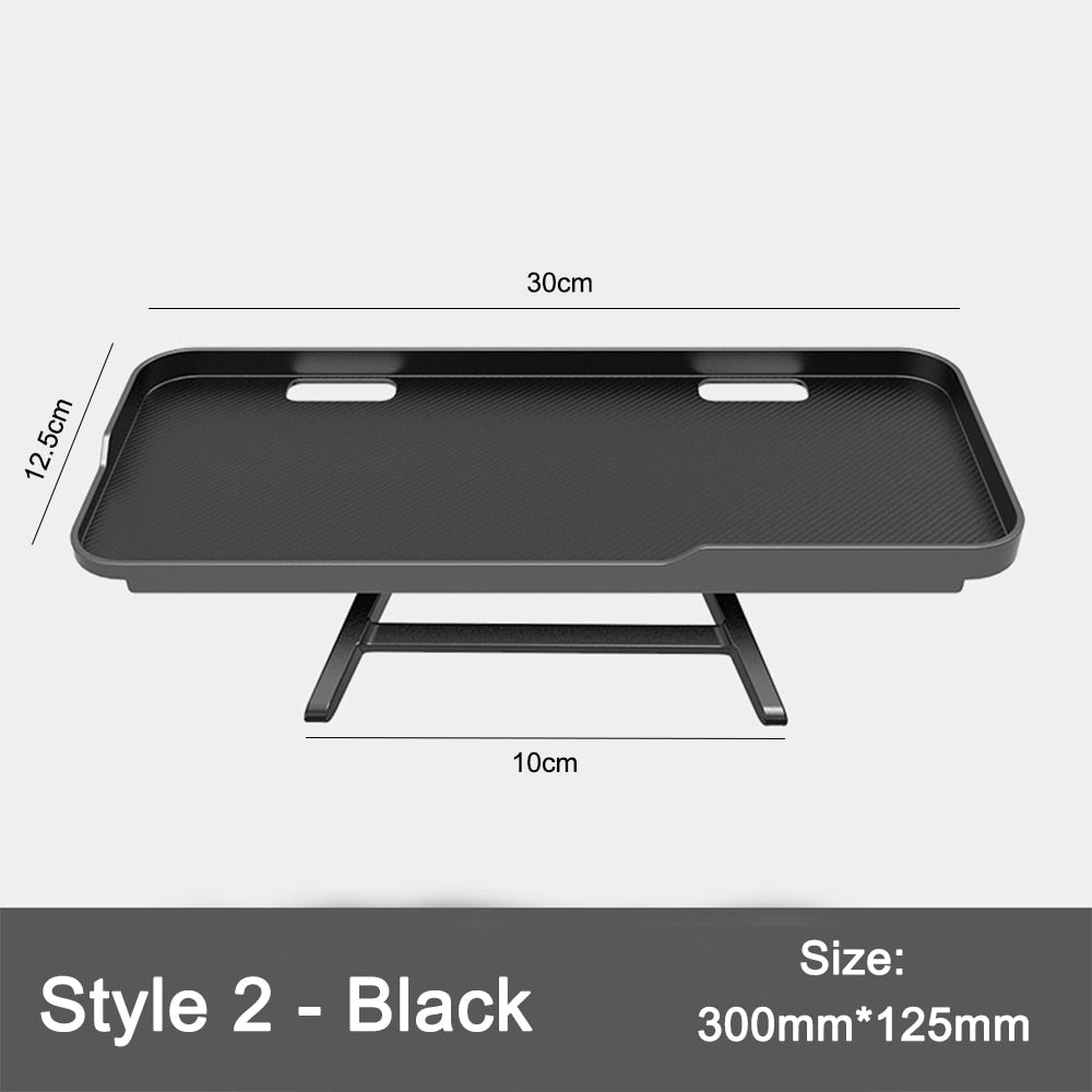 Adjustable screen top storage shelf for computer monitors and TVs in sleek ABS plastic — view 5