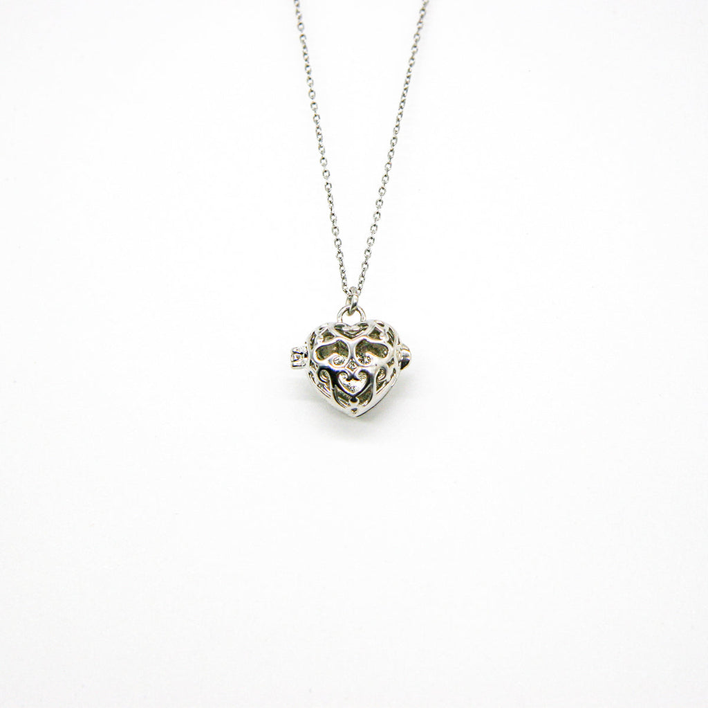 Love Heart Aroma Necklace | Energy & Healing | White Gold - Rose Gold | Love Gift-5