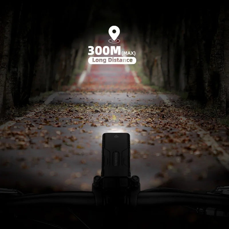 Black 850LM LED bike light with dual T6 lenses and a durable aluminum housing — view 3