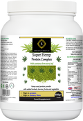 Super Hemp Protein Complex powder with herbal superfood blend in a 500g eco-friendly container