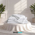 Eucalyptus vegan silk bed sheet set with fitted sheet, flat sheet, and two pillowcases