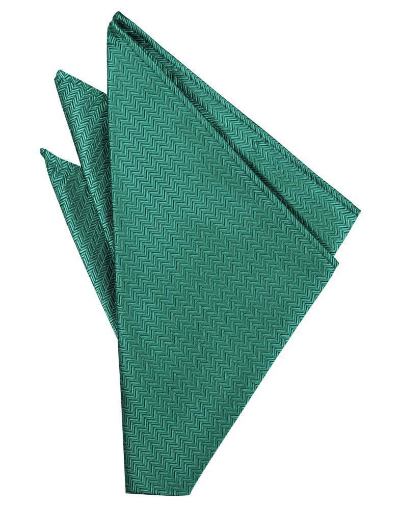 Premium satin herringbone pocket square folded elegantly for a men's tuxedo or tailored suit jacket — view 2
