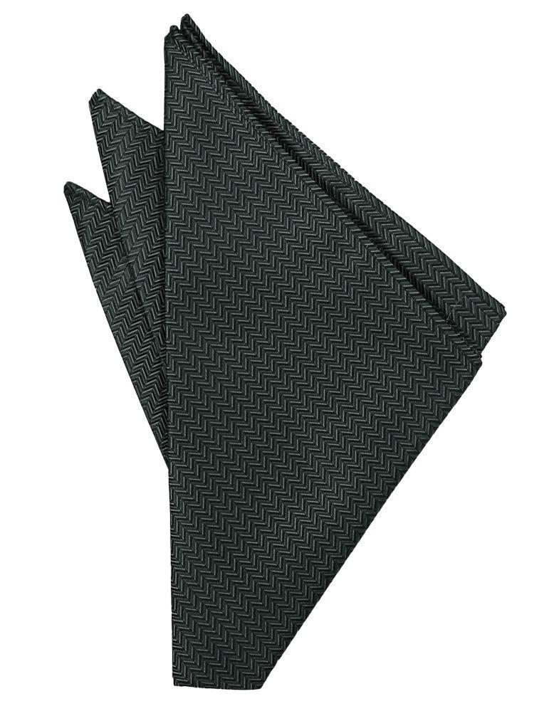 Premium satin herringbone pocket square folded elegantly for a men's tuxedo or tailored suit jacket — view 3
