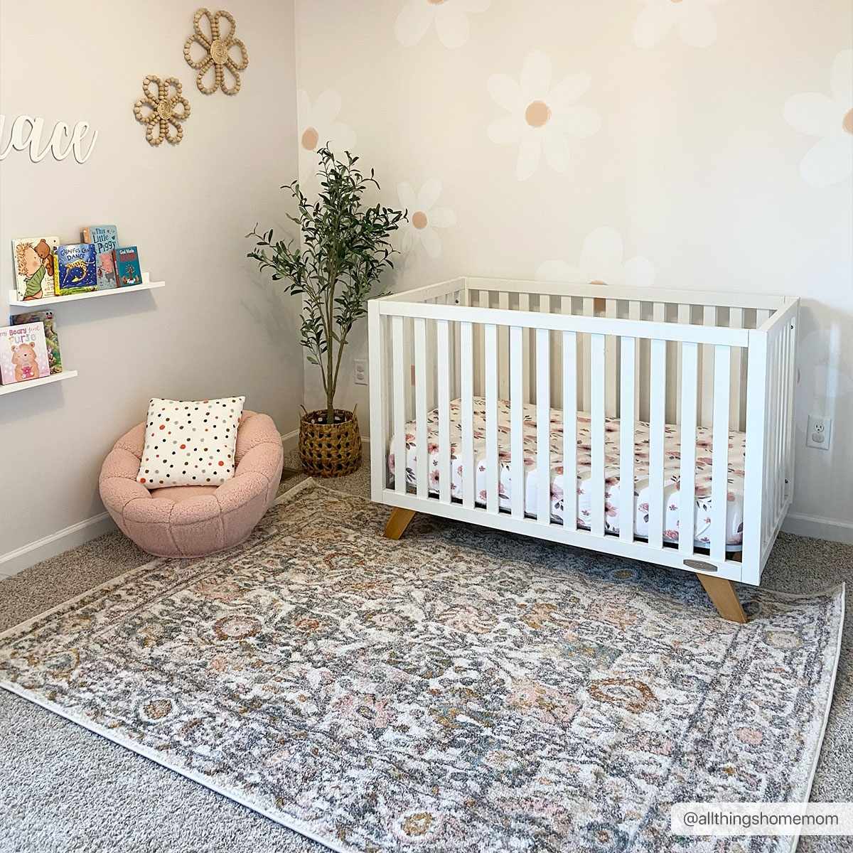 Herstmonceux traditional area rug featuring an intricate floral damask pattern in multicolor medium pile — view 3
