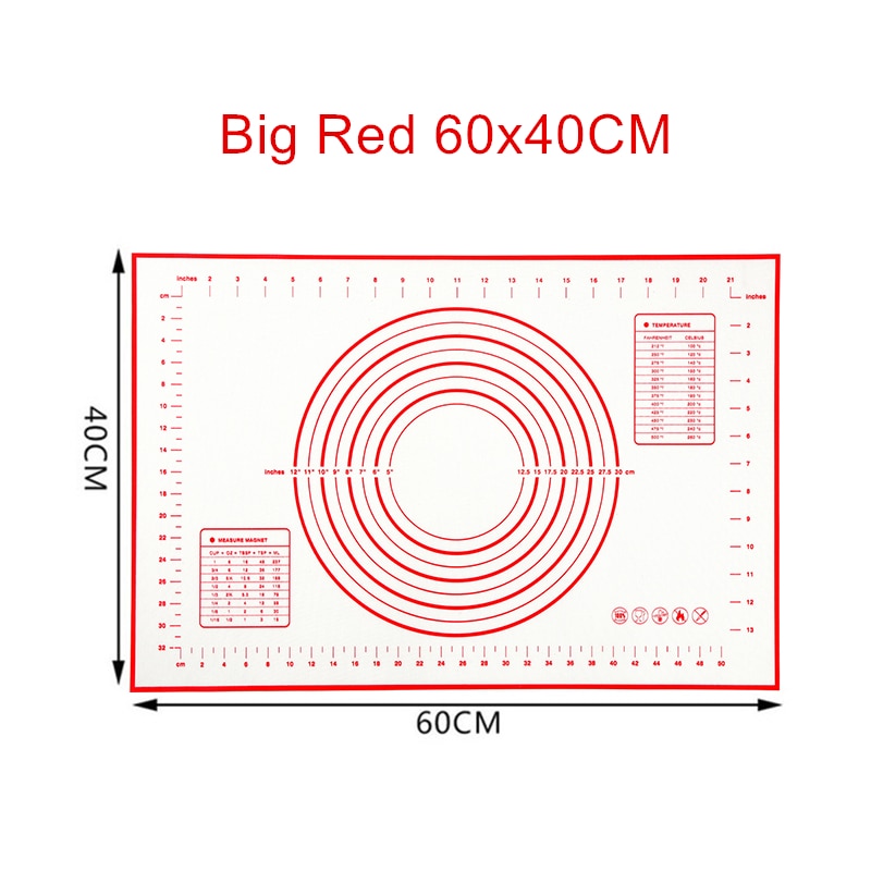 Large 60x40cm non-stick silicone baking mat and dough maker on a kitchen countertop — view 3