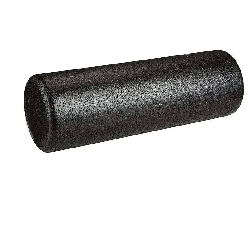 Black high-density EPP foam roller for deep tissue massage, yoga, and physical therapy recovery.