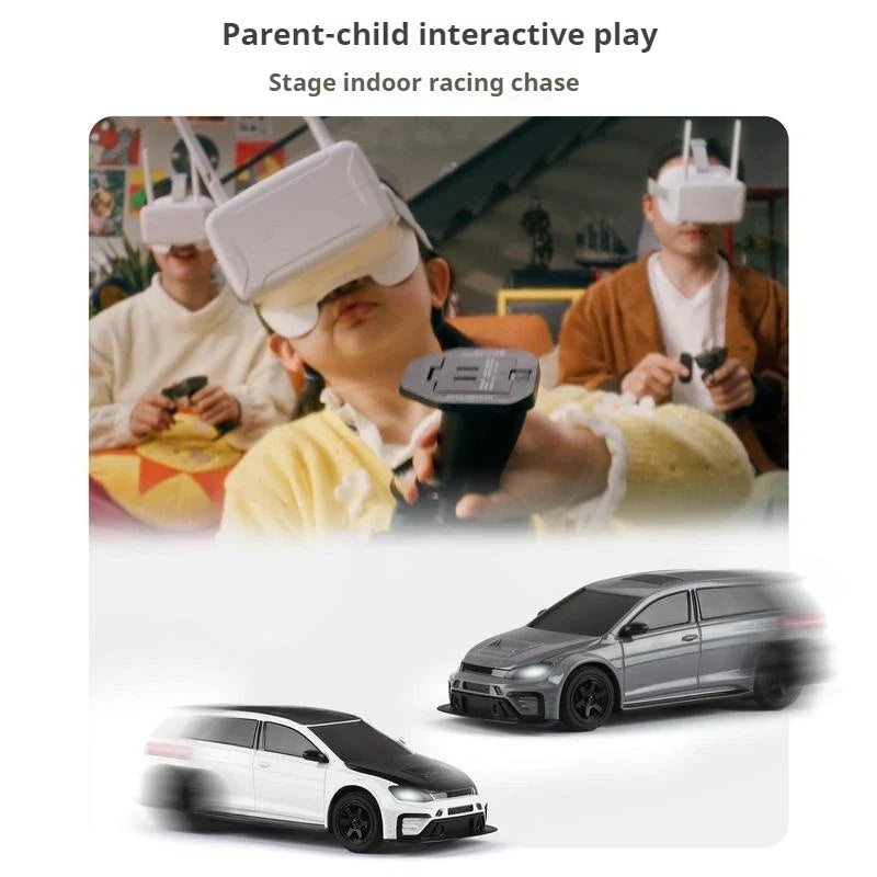 High-speed 1/43 scale FPV remote control car with built-in camera in sturdy metal and plastic — view 3